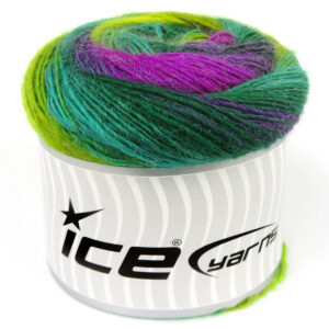 2x150gr Cakes Alpaca Fine Green Shades, Fuchsia, Purple