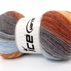 4x100gr Angora Batik Copper Shades, Grey Shades, Blue Shades