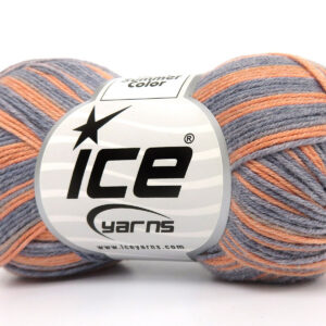 6x50gr Baby Summer Color Light Orange, Light Grey