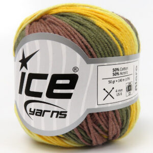 8x50gr Alara Batik Brown, Khaki, Yellow Shades