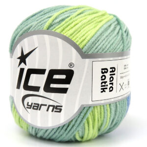 8x50gr Alara Batik Blue, Green Shades