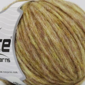 6x50gr Baby Alpaca Aria Light Brown, Beige, Olive Green