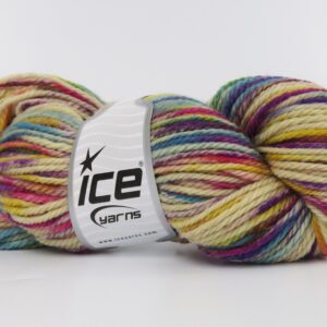 3x100gr Organic Wool Bulky Hand Paint Rainbow