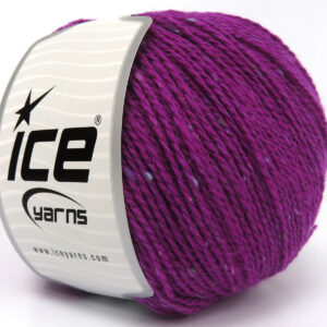 4x100gr Baby Alpaca Tweed Dark Fuchsia