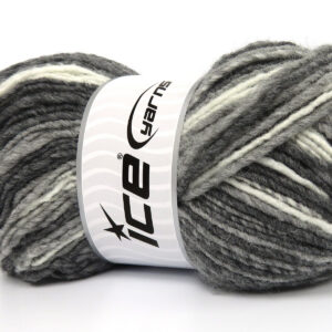 4x100gr Anatolia Wool Cord Grey Shades, White