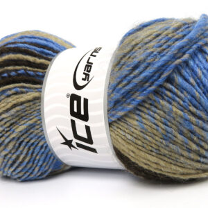 4x100gr Anatolia Wool Cord Brown Shades, Blue