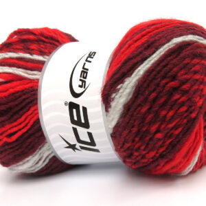 4x100gr Anatolia Wool Cord Red, Burgundy, Light Grey
