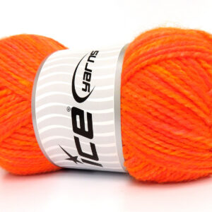 2x150gr Jeans Wool Bulky Neon Orange Melange
