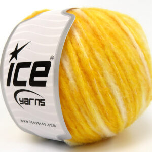 8x50gr Air Wool Spots Yellow Shades, White