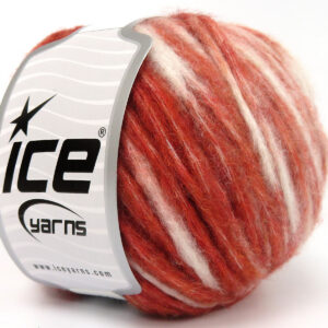 8x50gr Air Wool Spots Dark Orange, White