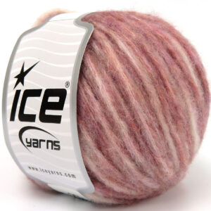 8x50gr Air Wool Spots Light Pink, Light Maroon, White