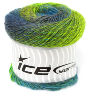 2x150gr Cakes Magic Wool Green Shades, Turquoise, Grey