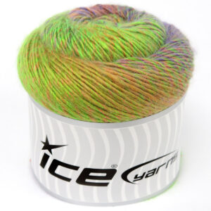 2x150gr Cakes Magic Wool Neon Green, Lilac, Salmon