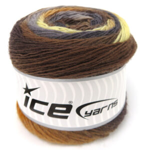 4x100gr Magic Wool De Luxe Brown Shades, Grey Shades, Cream