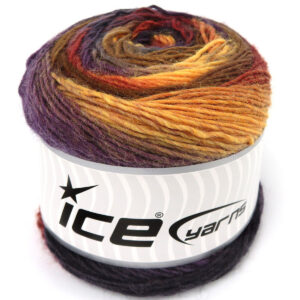 4x100gr Magic Wool De Luxe Maroon Shades, Brown, Copper, Yellow, Grey