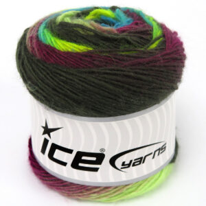 4x100gr Magic Wool De Luxe Green Shades, Turquoise, Maroon