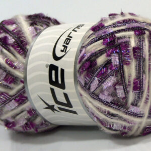 4x100gr Butterfly Glitz Ecru, Purple, Light Lilac