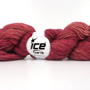 2x100gr Hand Dyed Superwash Merino Ruby Red Melange