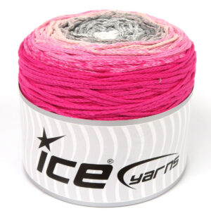 1x250gr Cakes Macrame Cotton Magic White, Grey, Pink Shades