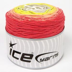 1x250gr Cakes Macrame Cotton Magic White, Beige, Yellow, Salmon, Orange