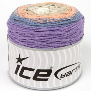 1x250gr Cakes Macrame Cotton Magic White, Beige, Blue, Salmon, Lilac