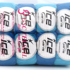 8x50gr Mixed Lot Multicolor Baby Merino DK Yarns