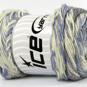 4x100gr Jacquard Cotton Cream, Grey, Blue