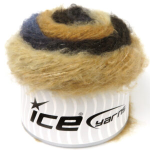 2x150gr Cakes Fancy Mohair Jeans Blue, Brown Shades