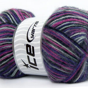 4x100gr Angora Supreme Color Black, Grey, Purple, Pink