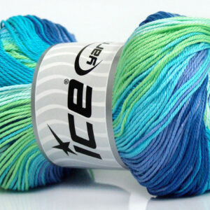 4x100gr Camilla Cotton Magic Blue Shades, Turquoise, Green, Lilac