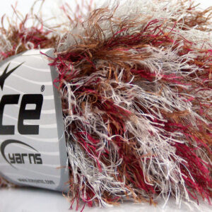 8x50gr Long Eyelash Colorful Brown, Burgundy, Light Grey