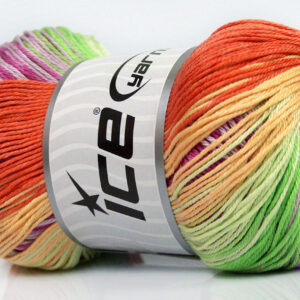 4x100gr Camilla Cotton Magic Green, Orange, Yellow, Orchid