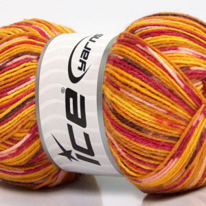 4x100gr Bamboo Sock Gold, Yellow, Orange, Pink