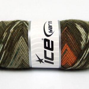 4x100gr Bonito Ethnic Khaki Shades, Brown, Orange, Turquoise
