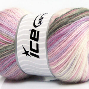 4x100gr Angora Active Grey, Pink, Lilac, Cream