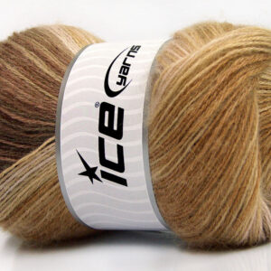 4x100gr Angora Batik Brown Shades, Camel