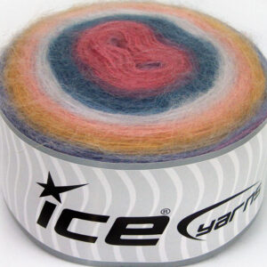 2x200gr Cakes Angora Pink Shades, Lilac, Blue Shades