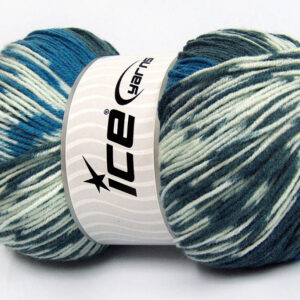 2x150gr Jacquard Wool Blue, Anthracite Black, White