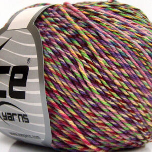 8x50gr Lorena Colorful Lilac Shades, Maroon, Pink, Green