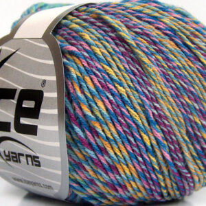 8x50gr Lorena Colorful Blue Shades, Green, Pink, Yellow, Lilac