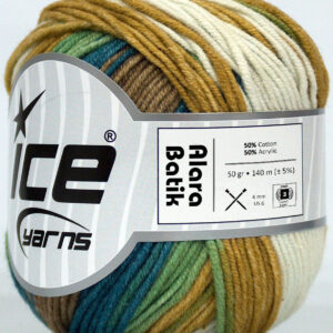 8x50gr Alara Batik Green Shades, Blue