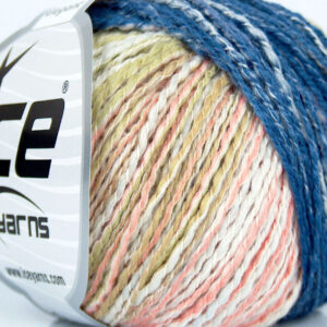 4x50gr Elegant Blue, Salmon, Green, Cream