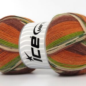 4x100gr Smart Sock Copper Shades, Green Shades, Cream