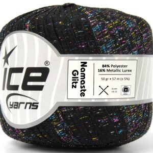 6x50gr Namaste Glitz Black, Rainbow