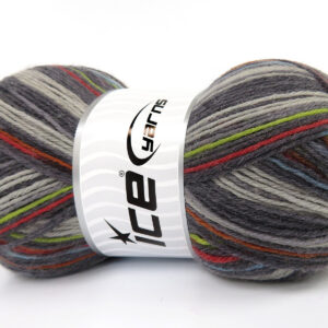 4x100gr Sock Varicolor Copper, Green, Blue, Grey Shades