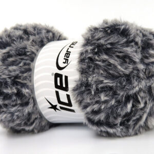 3x100gr Bunny Fur Navy, White