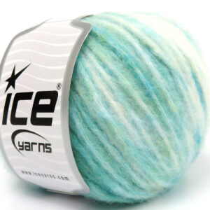 8x50gr Air Wool Spots Green Shades, White