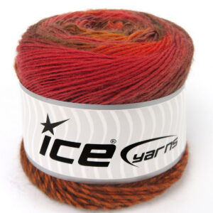 4x100gr Magic Wool De Luxe Brown Shades, Orange Shades