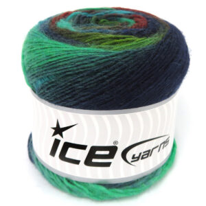 4x100gr Magic Wool De Luxe Green Shades, Navy, Copper