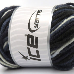 4x100gr Star Merino Batik Blue Shades, White, Black, Maroon